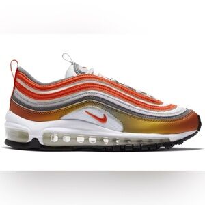Orange and white NIKE AIRMAX 97